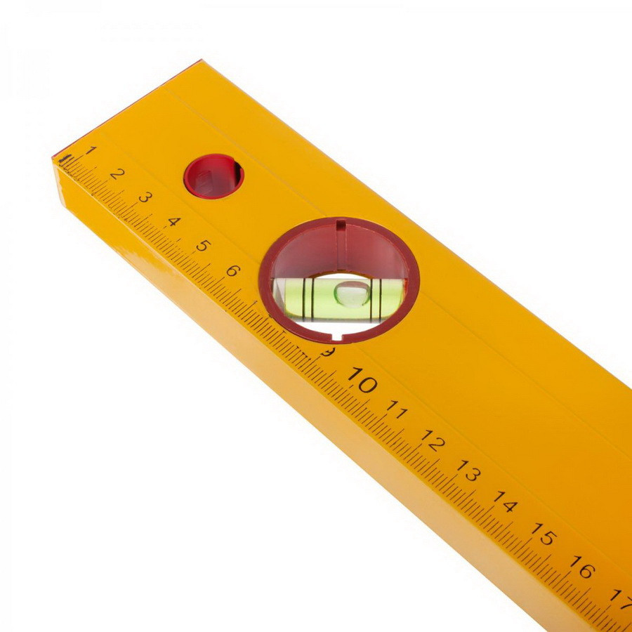 Уровень Yellow 600 мм, алюминиевый коробчатый корпус, 3 акриловых глазка, линейка - 17-0-006