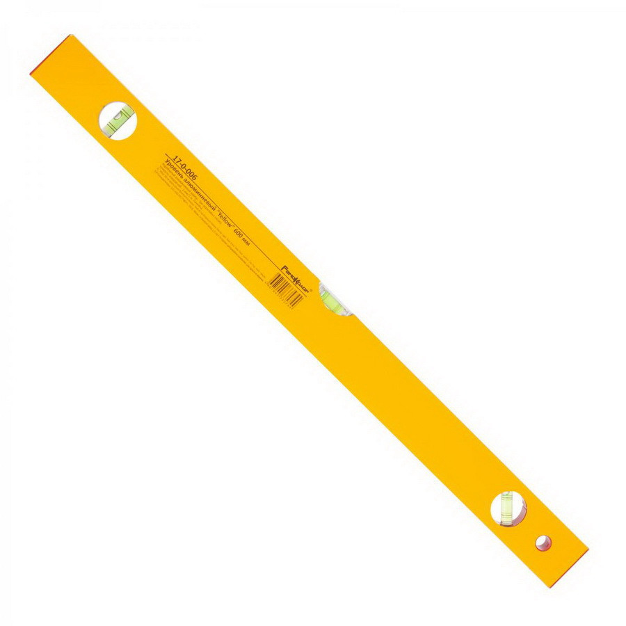 REMOCOLOR Уровень Yellow 600 мм, алюминиевый коробчатый корпус, 3 акриловых глазка, линейка - 17-0-006 - фото 2 - id-p131773024
