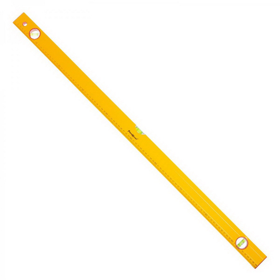 Уровень Yellow 1000 мм, алюминиевый коробчатый корпус, 3 акриловых глазка, линейка - 17-0-010 - фото 2 - id-p131773026
