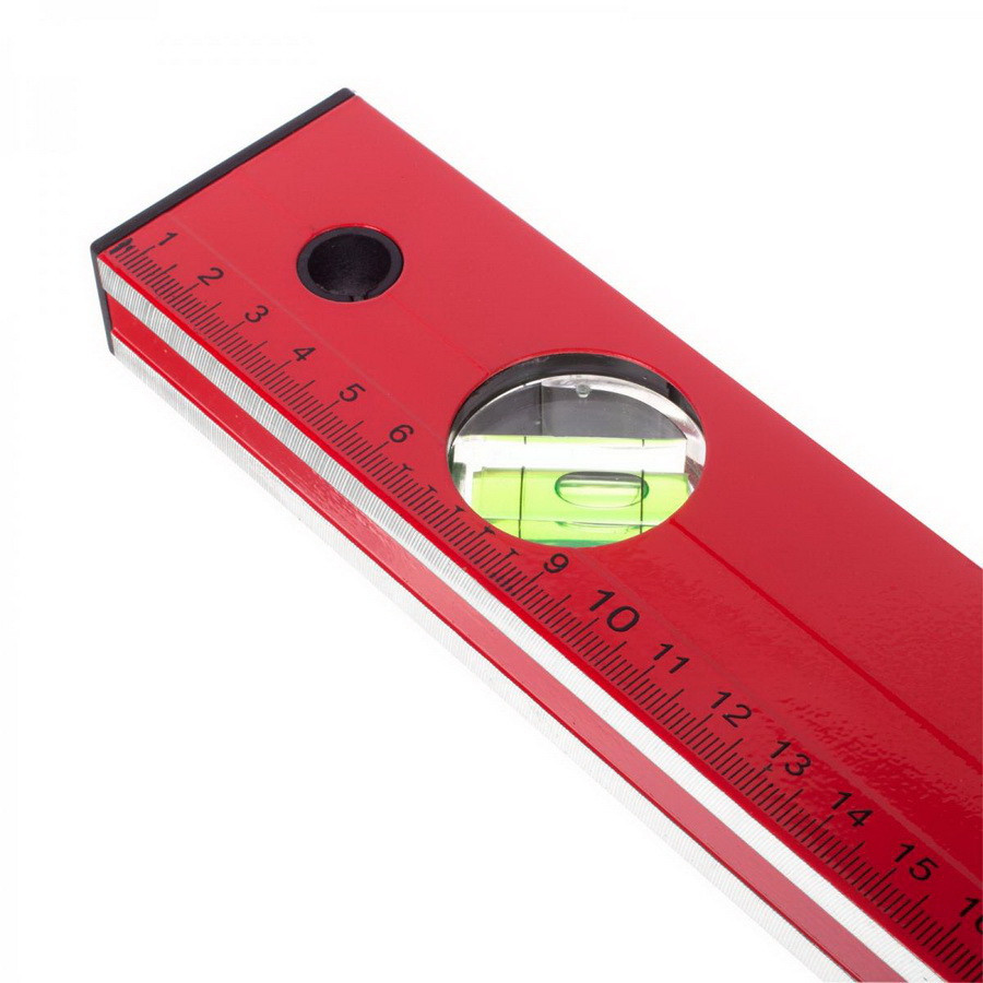 REMOCOLOR Уровень Red 600 мм, алюминиевый коробчатый корпус, фрезерованная грань, 3 акриловых глазка -