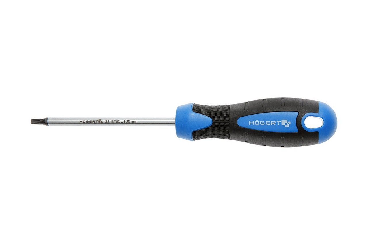 HOEGERT Отвертка TORX T15, 100 мм, сталь S2 - HT1S054