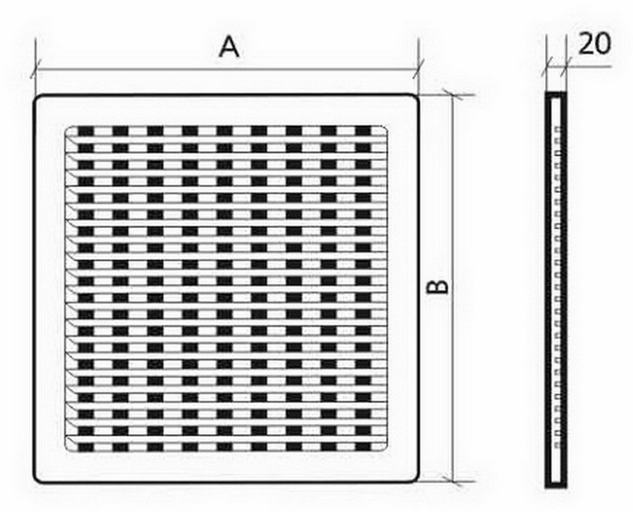 ERA Решетка вентиляционная регулируемая АБС 200х200, 2020РРП - V2020РРП - фото 2 - id-p174947280