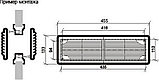 Решетка вентиляционная переточная 450х91, комплект 2 штуки  4409ДП - V4409ДП, фото 2