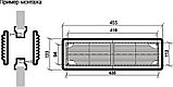 Решетка вентиляционная переточная АБС 455х133, 4513РП цвет - коричневый - V4513РП кор, фото 2