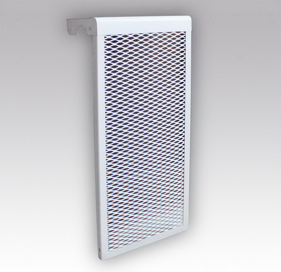 Декоративный металлический экран на радиатор 6-и секционный, 590 х 610 х 145 мм, 6 ДМЭР - V6 ДМЭР