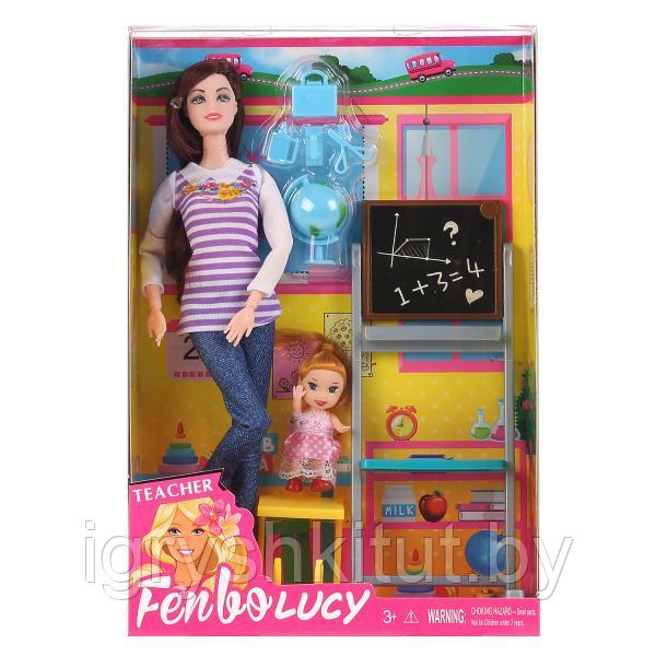 Кукла Учитель с ребенком и аксессуарами, 2 цвета, арт.FB067 - фото 1 - id-p201846744