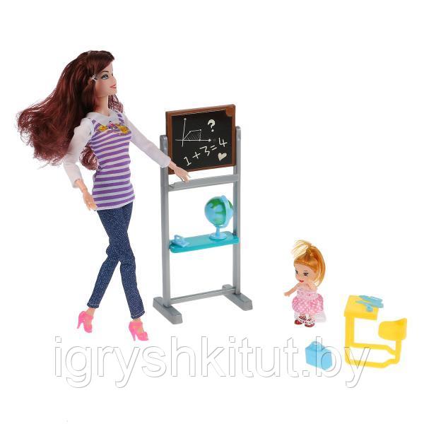 Кукла Учитель с ребенком и аксессуарами, 2 цвета, арт.FB067 - фото 4 - id-p201846744