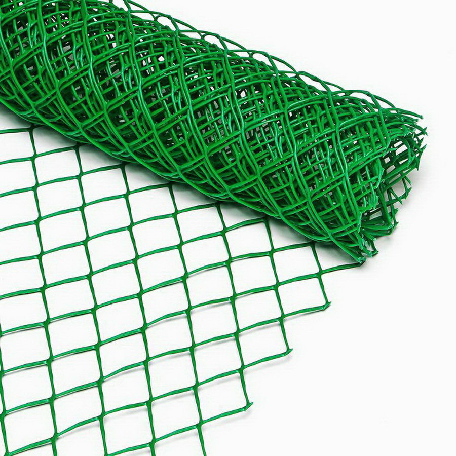Сетка садовая заборная пластиковая, ячейка 33 х 33 мм, высота 1 м, длина 20 м - 66-0-017