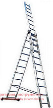 REMOCOLOR Лестница трехсекционная универсальная, алюминиевая, 10 ступеней арт. 63-3-010