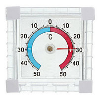 Термометр оконный, биметаллический, квадратный, ТББ, 10x70x75 мм - 60-0-303