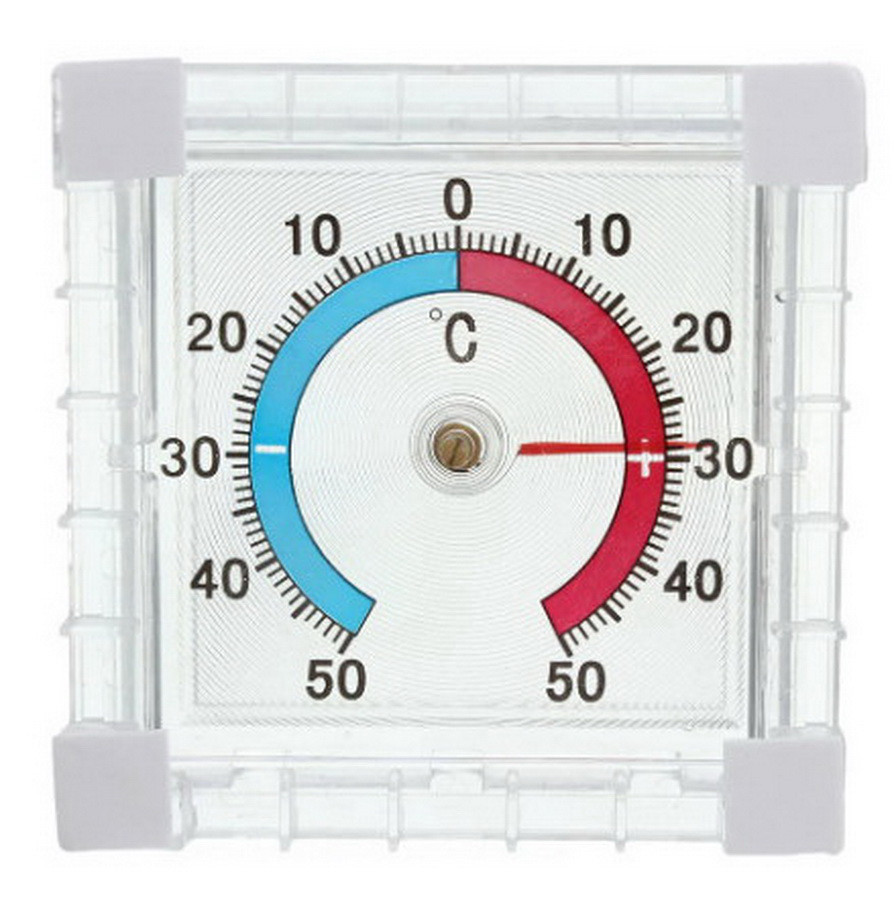 REMOCOLOR Термометр оконный, биметаллический, квадратный, ТББ, 10x70x75 мм - 60-0-303 - фото 1 - id-p133399368