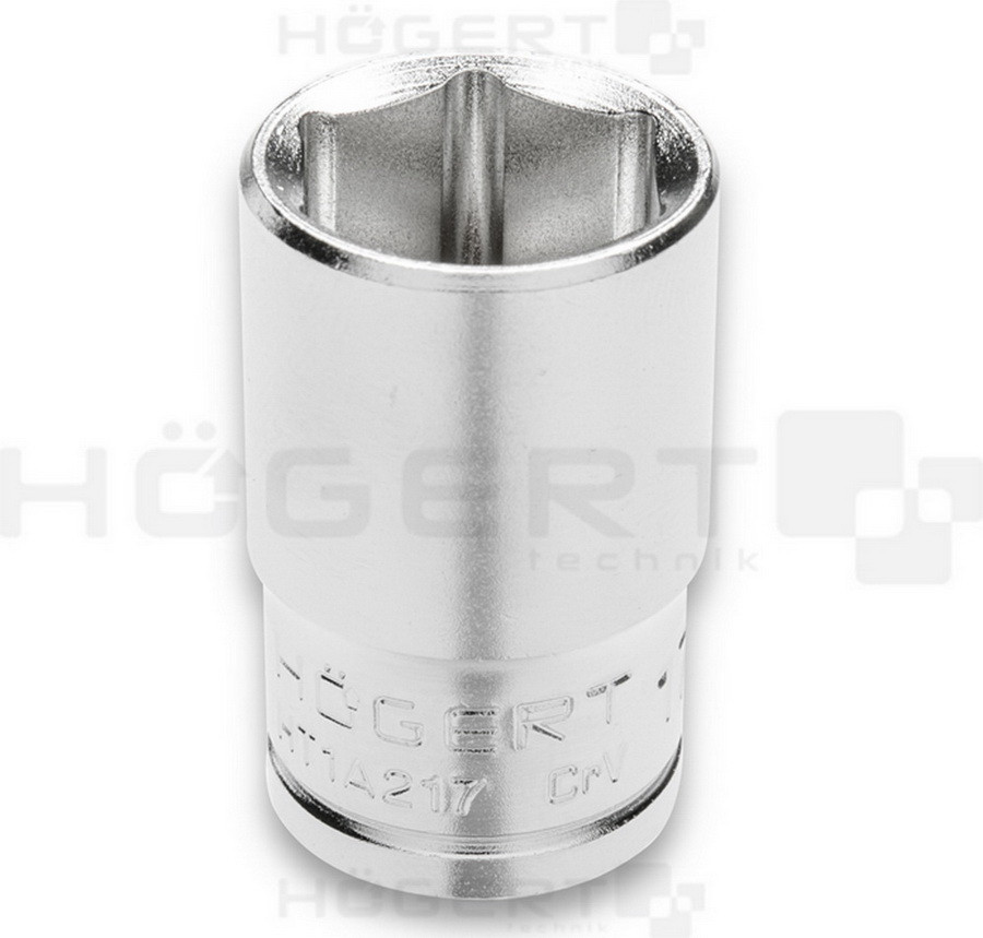 HOEGERT Торцевая головка шестигранная 1/2, 15 мм, сталь CrV, DIN 3124 - HT1A215