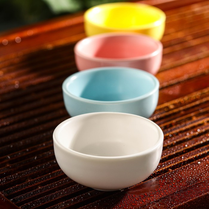 Набор для чайной церемонии керамический «Утро», 5 предметов: 4 пиалы 50 мл, чайник 200 мл - фото 2 - id-p177021778