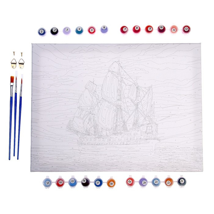 Картина по номерам на холсте с подрамником «Корабль», 30х40 см - фото 5 - id-p201843476
