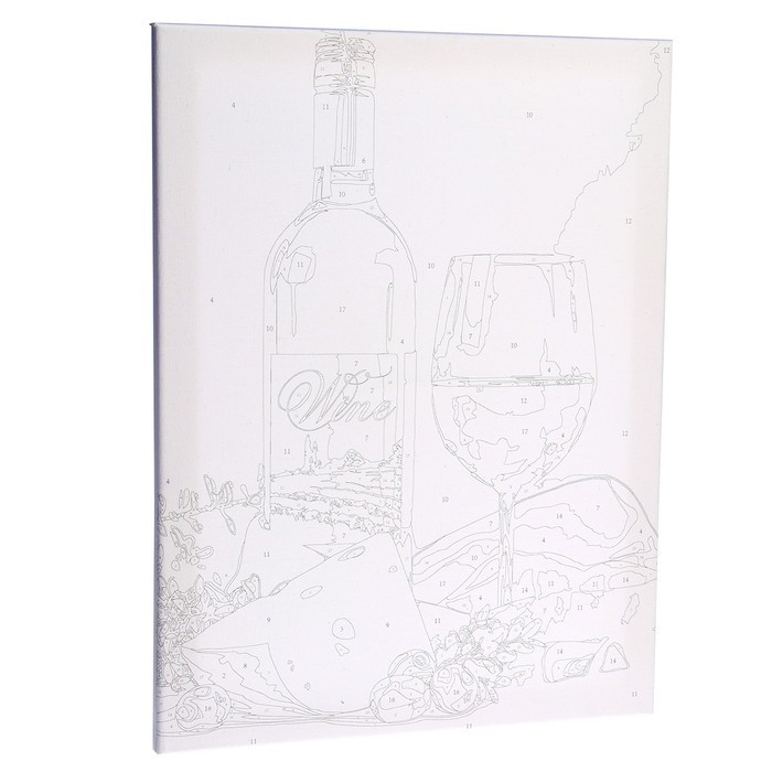 Картина по номерам на холсте с подрамником «Белое вино», 30х40 см - фото 2 - id-p201843478