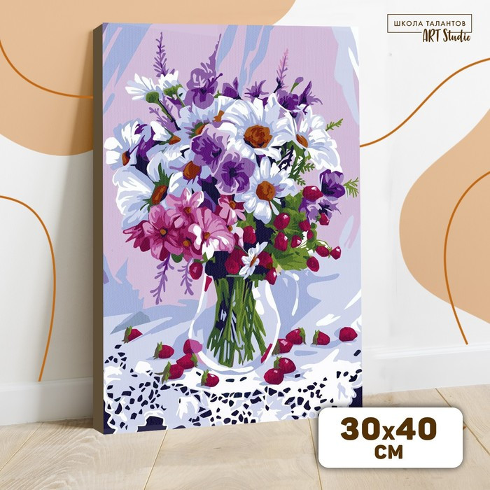 Картина по номерам на холсте с подрамником «Натюрморт с цветами», 30х40 см - фото 1 - id-p201843484