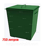Мусорный контейнер металлический 0 75м3. Бак металлический, уличный tsg, фото 3