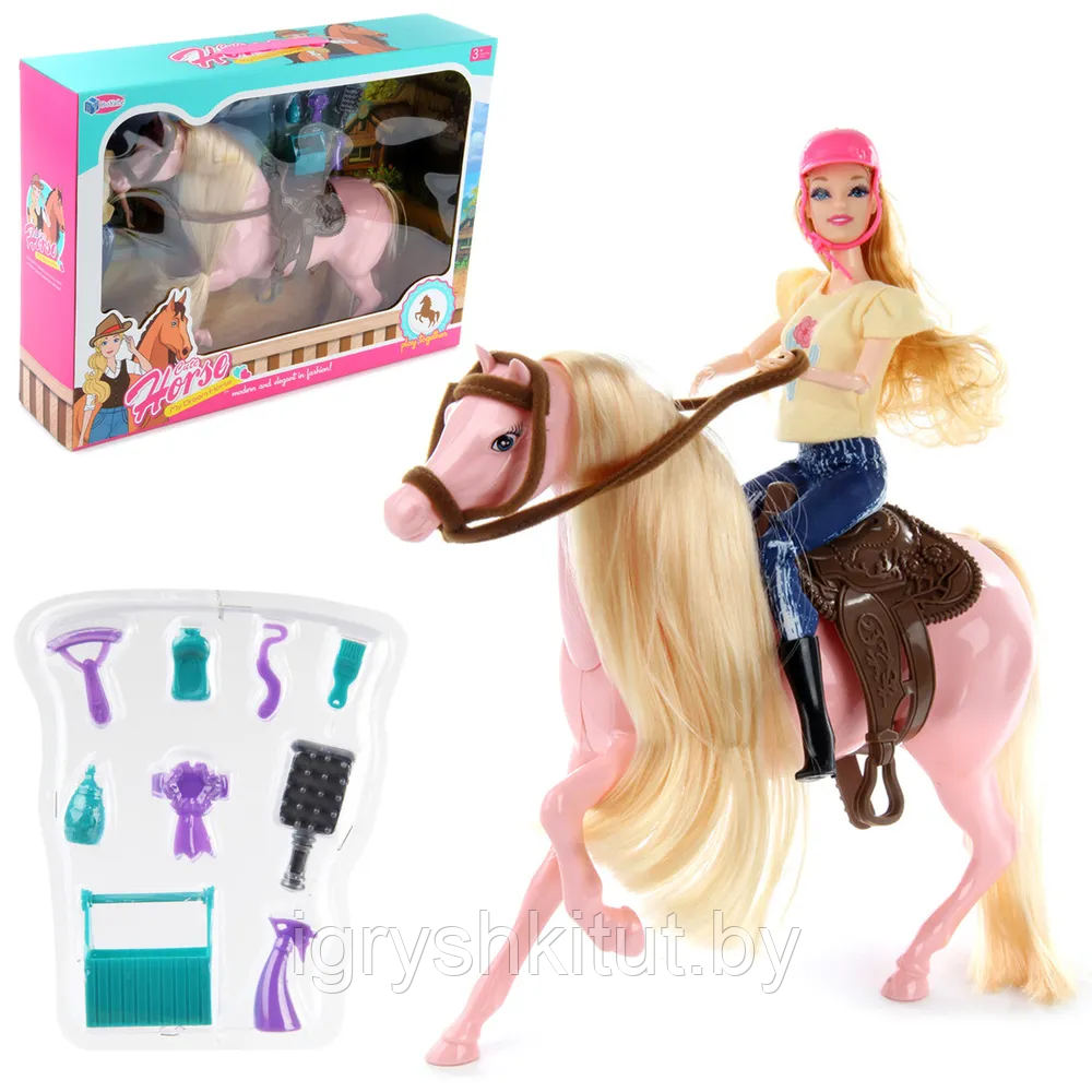 Игровой набор "Кукла с лошадкой и аксессуарами", арт.BYL33023-1 - фото 1 - id-p201849371
