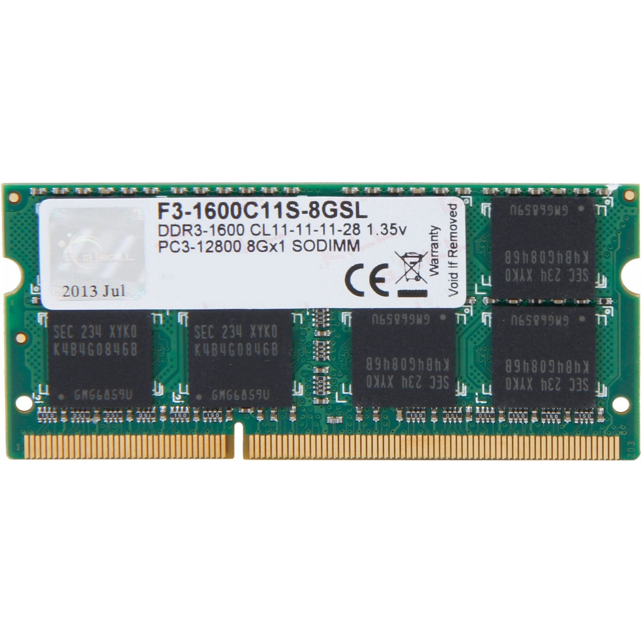 Оперативная память G.Skill 4GB DDR3 SODIMM PC3-12800 F3-1600C9S-4GSL