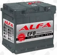 Аккумулятор ALFA EFB 50 R (450A, 207*175*190) KZ