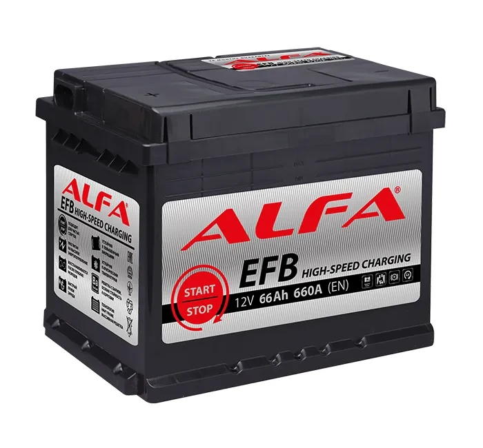 Аккумулятор ALFA EFB 66 R (660A, 242*175*190) KZ