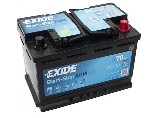 Аккумуляторная батарея 70Ah EXIDE Start&Stop AGM EK700 - фото 1 - id-p201849504