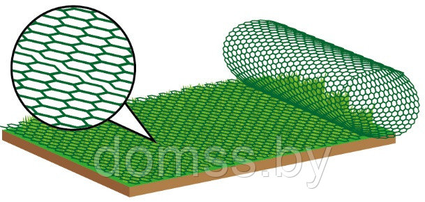 «Газон-2» защита газона от вытаптывания. Г-32/2/30 Сетка для газона 30 м, зеленый - фото 1 - id-p128497