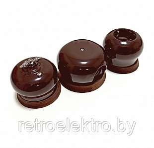 Выключатель фарфоровый перекрестный Bironi ШОКОЛАДНАЯ НОЧЬ, фото 2