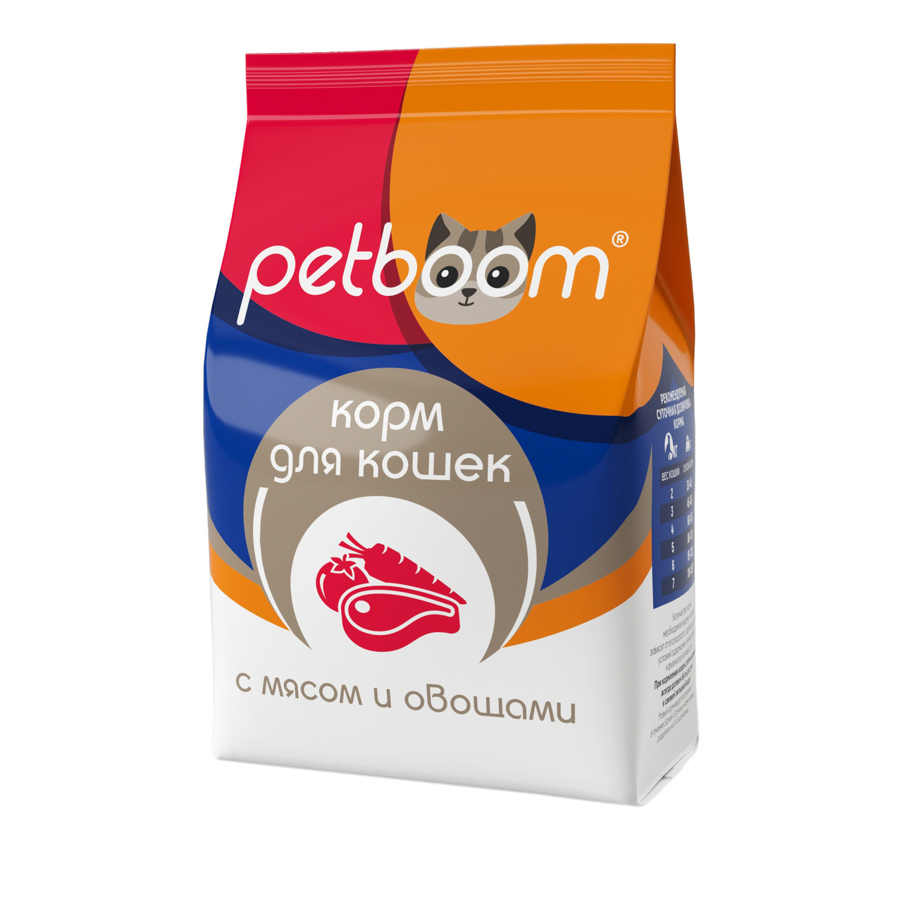 Petboom для кошек с мясом и овощами, 10кг - фото 1 - id-p201849877