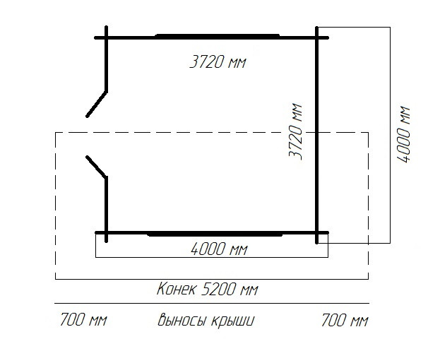 Беседка "Ирэн" 4х4 м закрытая из профилированного бруса - фото 2 - id-p201850430