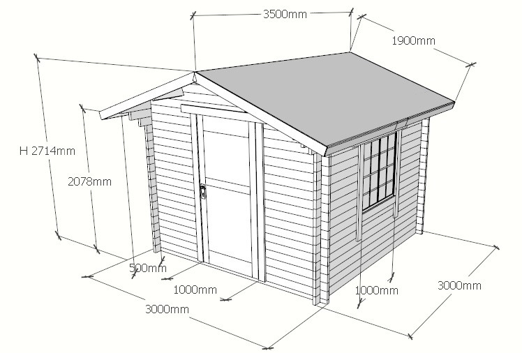 Дачный дом "Неманский" 3х3 м из профилированного бруса толщиной 44 мм - фото 3 - id-p201850445