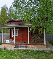 Дачный дом "Людмила" 5,8 х 6,1 м из профилированного бруса, толщиной 44мм