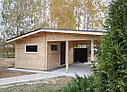 Хозблок с навесом 5,8 х 7,7 м из профилированного бруса, толщиной 44мм, фото 4