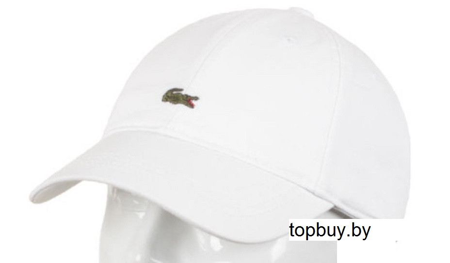 Бейсболка с логотипом Lacoste, белая.