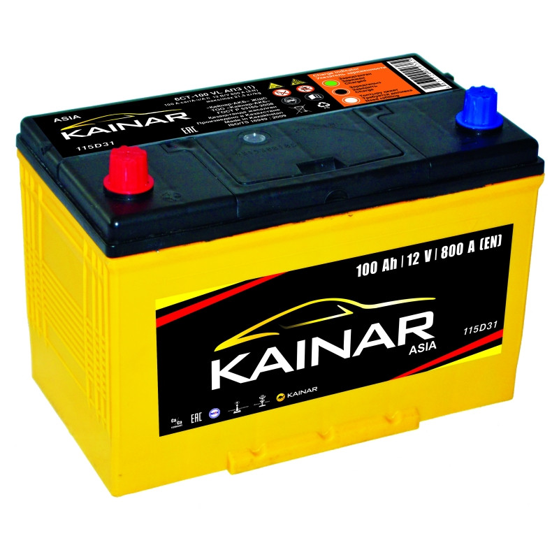 Аккумулятор Kainar Asia 100 JL+ (800A, 304*173*220) - фото 1 - id-p201859533