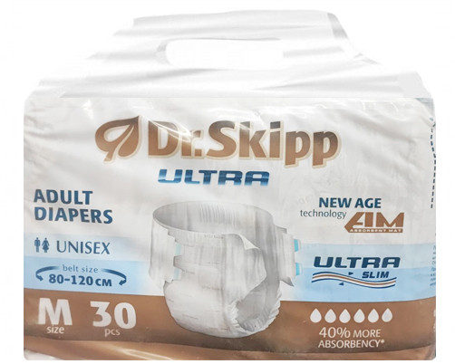 Подгузники для взрослых Dr.Skipp Ultra, размер 2 (М), 30 шт. - фото 2 - id-p201860028