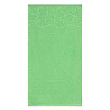 Полотенце махровое "Волна", размер 70х130 см, 300 гр/м2, цвет светло-зелёный, фото 2