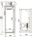 Шкаф холодильный Polair DM114Sd-S(+1...+12°C) купе, 1402х945х1960мм, 1400л, фото 3