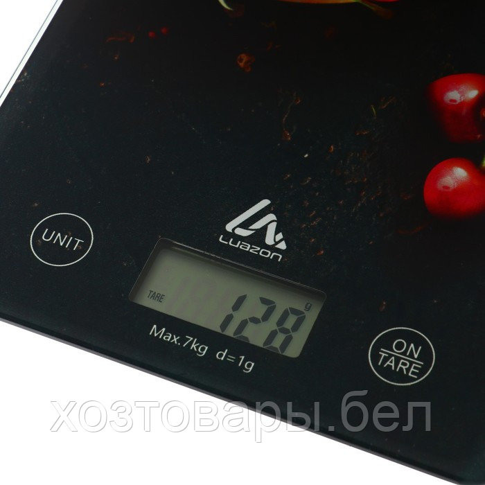 Весы кухонные Luazon LVK-702 "Черешня", электронные, до 7 кг - фото 3 - id-p201850565