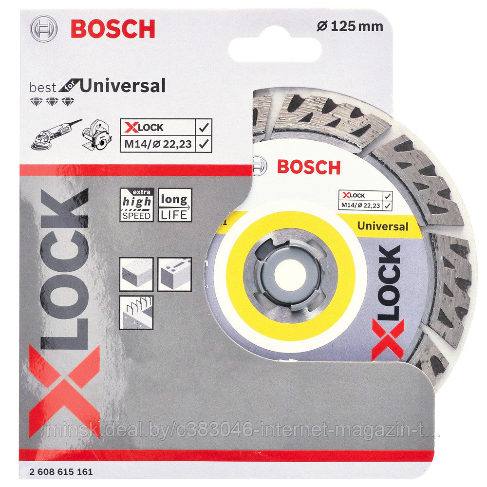 Алмазный круг X-LOCK Best for Universal 125x2.2x22.23 мм BOSCH (2608615161) - фото 1 - id-p201850640