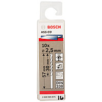 Сверло по металлу HSS-Co 2,5x30x57 мм (10 шт) BOSCH (2608585875)