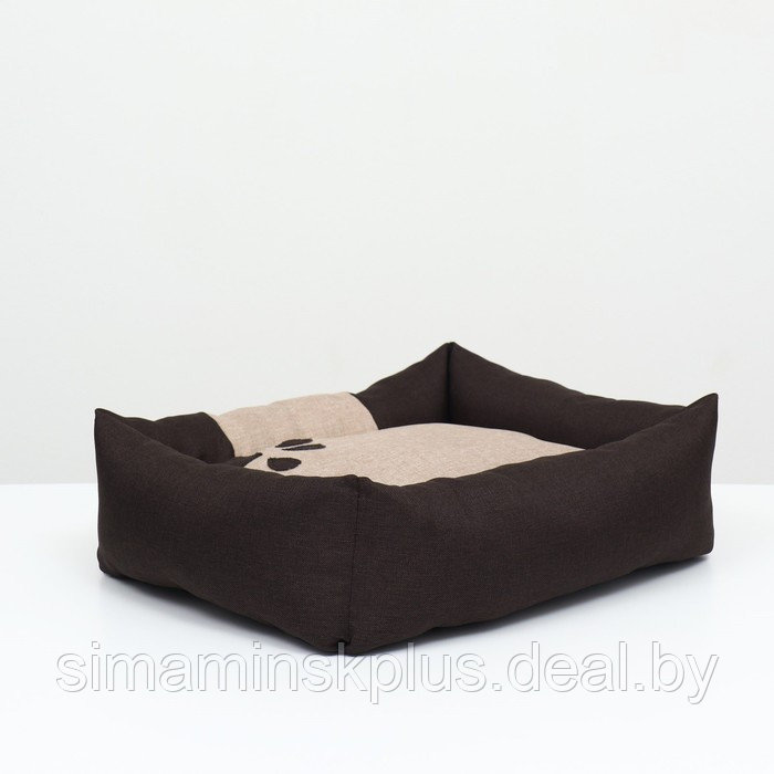 Лежанка со съемной подушкой "Лапа", рогожка, 50 х 40 х 15 см - фото 3 - id-p201857051