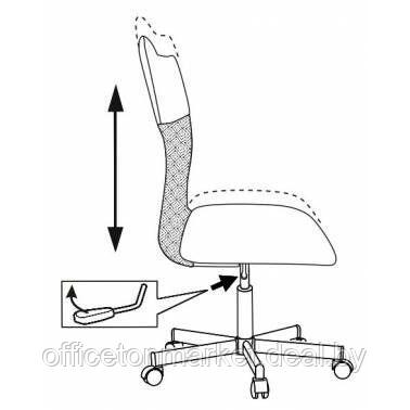 Кресло для персонала "Бюрократ CH-1399", экокожа, сетчатая ткань, металл, черный - фото 6 - id-p168819794