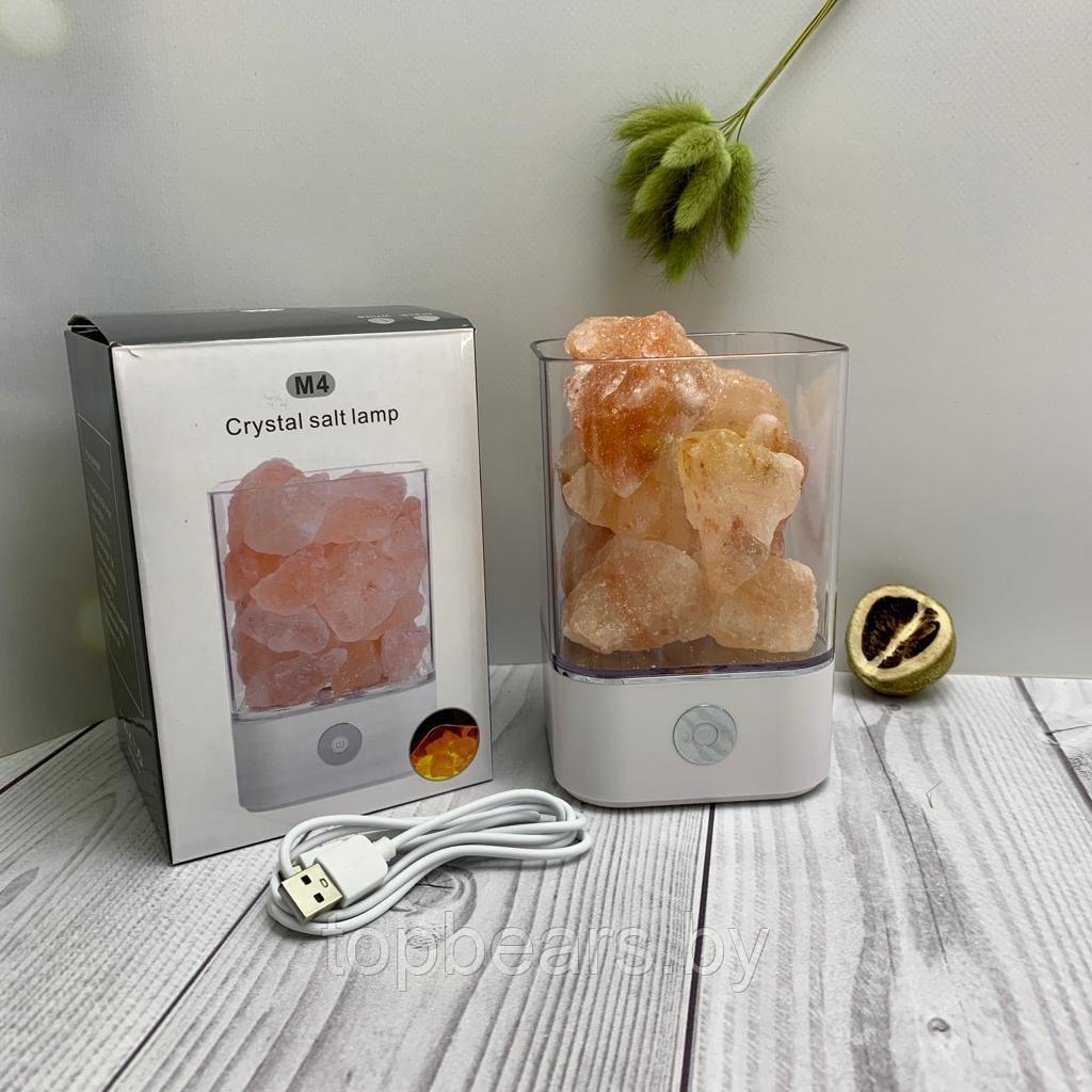 Соляной ионизирующий светильник-ночник «Crystal Salt Lamp» с розовой гималайской солью 0,62 кг - фото 3 - id-p201863405