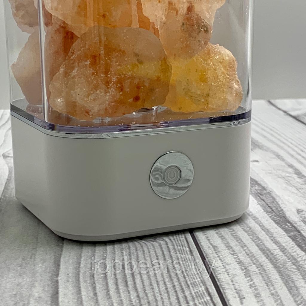 Соляной ионизирующий светильник-ночник «Crystal Salt Lamp» с розовой гималайской солью 0,62 кг - фото 7 - id-p201863405