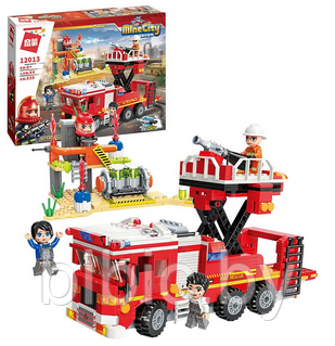 Детский конструктор Пожарная машина служба охрана станция 12013, серия сити cities пожарные аналог лего lego - фото 3 - id-p201863633