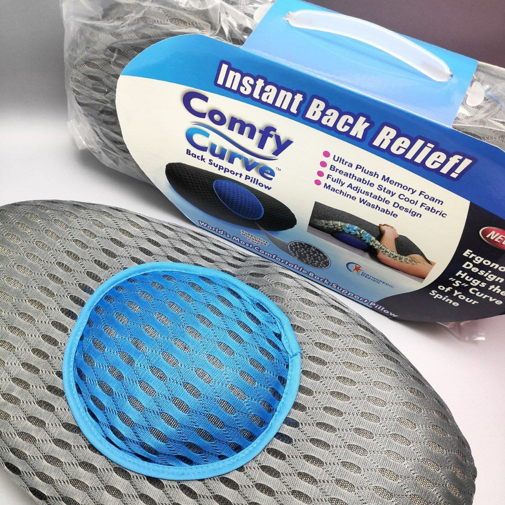 Ортопедическая подушка Instant back Relief для спины с эффектом памяти / с пенополистироловыми шариками - фото 10 - id-p201863854
