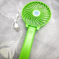 Портативный USB-вентилятор - мини Handy Fan Mini с фонариком /  аккумуляторный / переносной Зеленый