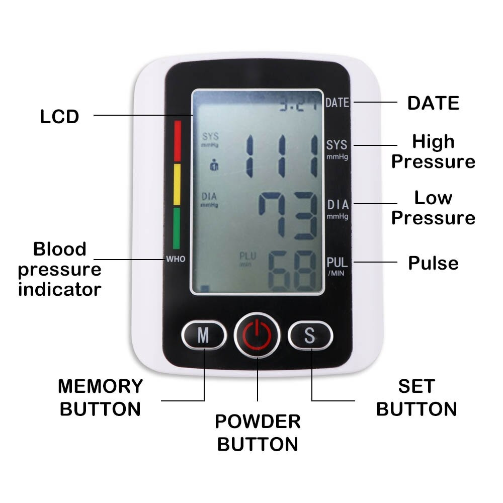Автоматический электронный тонометр Electronic Blood pressure monitor X180 - фото 9 - id-p201863863