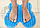 Рефлекторный массажный коврик для стоп Futzuki (Футзуки) Синий, фото 10